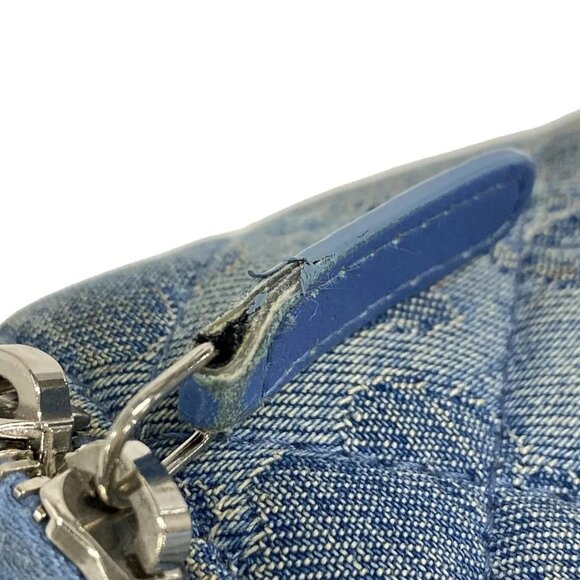 Auth CHANEL Vanity Case / Matelasse AP3204 Light Blue Denim Vanity Bag - Picture 13 of 16